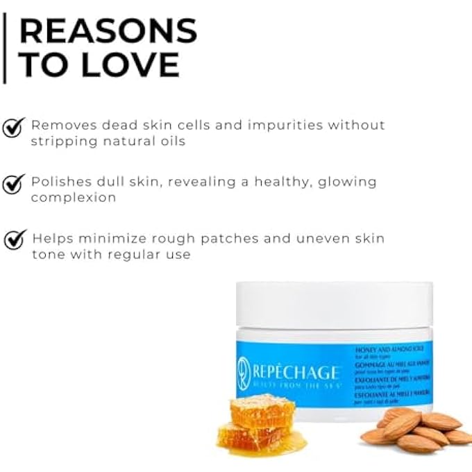 Repechage FACE SCRUB & FACIAL MASK EXFOLIATOR, HELPS REMOVE BLACKHEADS, MADE WITH NATURAL HONEY & ALMOND, FOR ALL SKIN TYPES 5 FL OZ. - Image 3